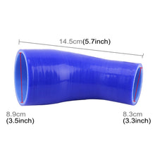 Load image into Gallery viewer, Universal 83-89mm 45 Degrees Car Constant Diameter Silicone Tube Elbow Air Intake Tube Silicone Intake Connection Tube Special Turbocharger Silicone Tube, ID: 83-89mm
