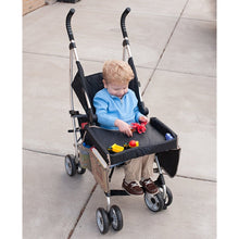 Load image into Gallery viewer, Child Console Baby Stroller Toy Stroller Organizer Baby Safety Tray Tourist Painting Holder Waterproof Dining Table Car Painting Tray, Blue