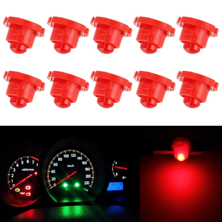 10PCS 2W T4.7 Wedge Instrument Panel LED Light Dashboard Gauge Cluster Indicator Lamp Bulb, 2W T4.7, 2W  T4.7