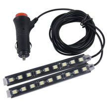 Load image into Gallery viewer, 2 in 1 4.5W 18 SMD-5050-LEDs RGB Car Interior Floor Decoration Atmosphere Neon Light Lamp, DC 12V, 2 in 1 4.5W (Pink Light), 2 in 1 4.5W (White Light)