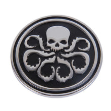 Load image into Gallery viewer, Skull Pattern Circular Shape Shining Metal Car Free Sticker, Skull 4, Circular Skull