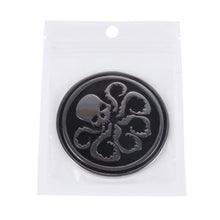 Load image into Gallery viewer, Skull Pattern Circular Shape Shining Metal Car Free Sticker, Skull 4, Circular Skull