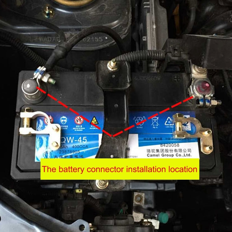 2 PCS Brass Positive and Negative Car Battery Connectors Terminals Clamps Clips, Inner Diameter: 1.2cm, 1.2cm