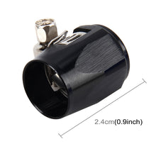Load image into Gallery viewer, AN6 Car Performance Aluminum Accessories Adapter Nitrite Hose Finisher Adapter Nylon Braided Hose Clamp Black Finish, AN6