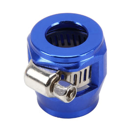 AN8 Car Performance Aluminum Accessories Adapter Nitrite Hose Finisher Adapter Nylon Braided Hose Clamp Blue Finish, AN8