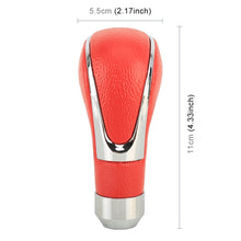 Load image into Gallery viewer, Universal Car PU Leather and Metal Gear Shift Knob Modified Auto Car Transmission Shift Lever Knob, Gear Shift Knob(Red), Shift Knob 2