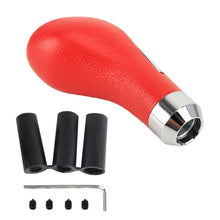 Load image into Gallery viewer, Universal Car PU Leather and Metal Gear Shift Knob Modified Auto Car Transmission Shift Lever Knob, Gear Shift Knob(Red), Shift Knob 2
