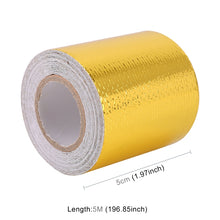Load image into Gallery viewer, 5m Exhaust Wrap Auto Motor Exhaust Heat Shield Aluminum Foil Paper Heat Resistant Wrap, 5m Heat Resistant Wrap