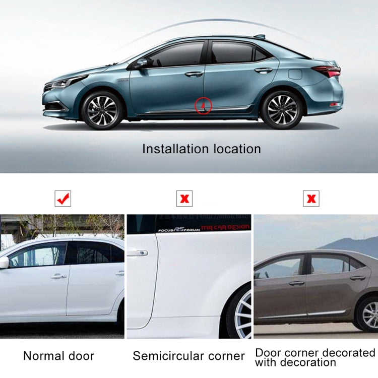 Universal Car Body Silicone Anti-collision Sticker Door corner Protector, Black, Blue, Red, White