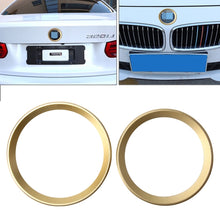 Load image into Gallery viewer, 2 PCS/Set Zinc Alloy Steering Wheel Decoration Ring Sticker Logo Car Styling Modification Car Front Logo Ring Decoration Rear Cover Trim Hood Emblem Rings for BMW 3 Series, For BMW 3 Series