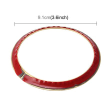 Load image into Gallery viewer, 2 PCS Car Logo Decorative Circle Steering Wheel Decoration Ring Sticker Logo Car Styling Modification Car Front Logo Ring Decoration Rear Cover Trim Hood Emblem Rings for BMW 5 Series, For BMW 5 Series