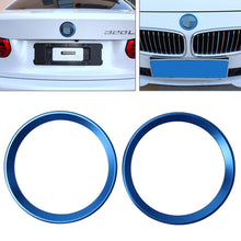 Load image into Gallery viewer, 2 PCS Car Logo Decorative Circle Steering Wheel Decoration Ring Sticker Logo Car Styling Modification Car Front Logo Ring Decoration Rear Cover Trim Hood Emblem Rings for BMW 5 Series, For BMW 5 Series
