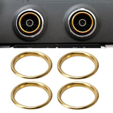 Load image into Gallery viewer, 4 PCS Car Outlet Decorative Rings Aluminum Alloy Air Outlet Chrome Trim Ring Car Dashboard  Air Vents Cover Sticker Decoration for Audi A3, For Audi A3