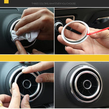 Load image into Gallery viewer, 4 PCS Car Outlet Decorative Rings Aluminum Alloy Air Outlet Chrome Trim Ring Car Dashboard  Air Vents Cover Sticker Decoration for Audi A3, For Audi A3