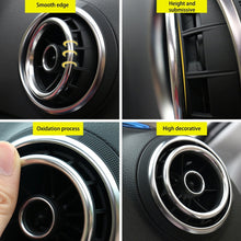 Load image into Gallery viewer, 4 PCS Car Outlet Decorative Rings Aluminum Alloy Air Outlet Chrome Trim Ring Car Dashboard  Air Vents Cover Sticker Decoration for Audi A3, For Audi A3