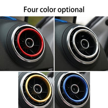 Load image into Gallery viewer, 4 PCS Car Outlet Decorative Rings Aluminum Alloy Air Outlet Chrome Trim Ring Car Dashboard  Air Vents Cover Sticker Decoration for Audi A3, For Audi A3