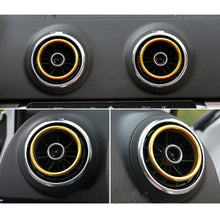 Load image into Gallery viewer, 4 PCS Car Outlet Decorative Rings Aluminum Alloy Air Outlet Chrome Trim Ring Car Dashboard  Air Vents Cover Sticker Decoration for Audi A3, For Audi A3