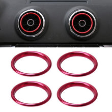Load image into Gallery viewer, 4 PCS Car Outlet Decorative Rings Aluminum Alloy Air Outlet Chrome Trim Ring Car Dashboard  Air Vents Cover Sticker Decoration for Audi A3, For Audi A3