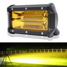 Load image into Gallery viewer, 5 inch 18W 24 LED Waterproof IP67 Two Bar Modified Off-road Lights Spotlight Light Car Work Lights, DC 9-48V, Spot/72W/6000K 3000LM, Yellow/18W/3000K 1080LM
