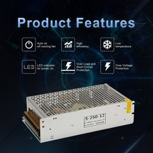 Load image into Gallery viewer, AC 110 / 220V to DC 12V 15A 180W Power Adapter AC-DC Converter Step Down Module, 15A 180W