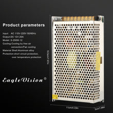 Load image into Gallery viewer, AC 110 / 220V to DC 12V 20A 240W Power Adapter AC-DC Converter Step Down Module Voltage Transformer Switch Power, 20A 240W