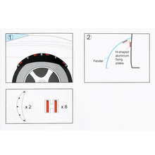 Load image into Gallery viewer, 2 PCS 58cm Car Stickers Rubber Large Round Arc Strips Universal Fender Flares Wheel Eyebrow Decal Sticker Eyebrow Car-covers Black Striped Round Arc Strips, 58cm