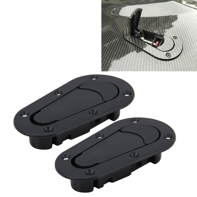 A Pair Car Cover Lock Modified Hood Lock General Racing Car Cover Lock, Carbon Grey, (Black), with Keys(Carbon）