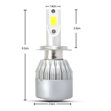 Load image into Gallery viewer, 2 PCS H7 18W 1800 LM 8000K IP68 Casnbus Constant Current Car LED Headlight with 2 COB Lamps, DC 9-36V, H7