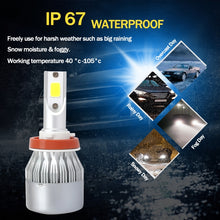 Load image into Gallery viewer, 2 PCS H7 18W 1800 LM 8000K IP68 Casnbus Constant Current Car LED Headlight with 2 COB Lamps, DC 9-36V, H7