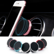 Load image into Gallery viewer, Car Diamond Magnetic Air Outlet Mobile Phone Holder, Air Outlet Holder (Colourful White), Air Outlet Holder(Black), Air Outlet e Holder(Colour), Air Outlet Holder(Pink), Air Outlet Holder(Blue), Air Outlet Holder(Red), Air Outlet Holder(White)