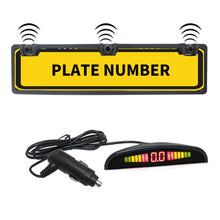 Load image into Gallery viewer, PZ300L-W Wireless Europe Car License Plate Frame Parking Sensors Reversing Radar with 3 Radar Detector, PZ300L-W