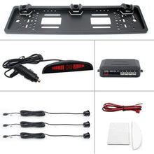 Load image into Gallery viewer, PZ300L-W Wireless Europe Car License Plate Frame Parking Sensors Reversing Radar with 3 Radar Detector, PZ300L-W