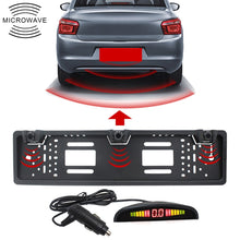 Load image into Gallery viewer, PZ300L-W Wireless Europe Car License Plate Frame Parking Sensors Reversing Radar with 3 Radar Detector, PZ300L-W