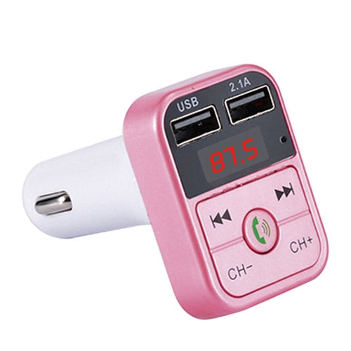 B2 Dual USB Charging Bluetooth FM Transmitter MP3 Music Player Car Kit, Support Hands-Free Call  & TF Card & U Disk, B2 (Black), B2 (Pink), B2 (Gold), B2 (Rose Gold), B2 (Silver)
