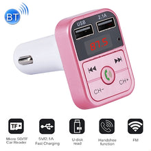 Load image into Gallery viewer, B2 Dual USB Charging Bluetooth FM Transmitter MP3 Music Player Car Kit, Support Hands-Free Call  &amp; TF Card &amp; U Disk, B2 (Black), B2 (Pink), B2 (Gold), B2 (Rose Gold), B2 (Silver)