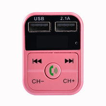 Load image into Gallery viewer, B2 Dual USB Charging Bluetooth FM Transmitter MP3 Music Player Car Kit, Support Hands-Free Call  &amp; TF Card &amp; U Disk, B2 (Black), B2 (Pink), B2 (Gold), B2 (Rose Gold), B2 (Silver)