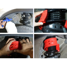 Load image into Gallery viewer, 2 PCS Car Auto D Type Shock Absorber Spring Bumper Power Cushion Buffer, Spring Spacing: 22mm, Colloid Height: 43mm(Red), D  Type(Spring Spacing: 22mm, Height: 43mm)