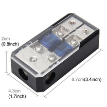 Load image into Gallery viewer, Car Stereo Car Audio Fuse Holder Insurance 60A Car Audio Fuse Holder 1 in 2 Ways Car Auto Fuse Holder Blade Fuse Holder for Car Audio, 1 in 2 Ways
