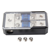 Load image into Gallery viewer, Car Stereo Car Audio Fuse Holder Insurance 60A Car Audio Fuse Holder 1 in 2 Ways Car Auto Fuse Holder Blade Fuse Holder for Car Audio, 1 in 2 Ways