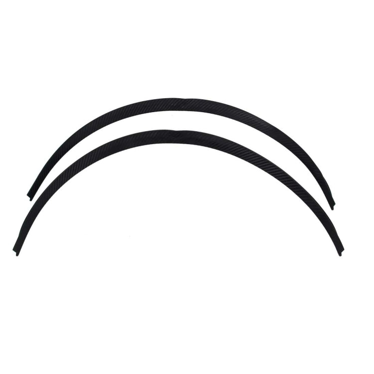2 PCS 54cm Car Stickers Rubber Large Round Arc Strips Universal Fender Flares Wheel Eyebrow Decal Sticker Eyebrow Car-covers Black Striped Round Arc Strips, 54cm, 75 x 2cm, 45 x 2cm