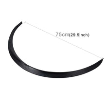 Load image into Gallery viewer, 2 PCS 54cm Car Stickers Rubber Large Round Arc Strips Universal Fender Flares Wheel Eyebrow Decal Sticker Eyebrow Car-covers Black Striped Round Arc Strips, 54cm, 75 x 2cm, 45 x 2cm