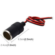 Load image into Gallery viewer, DC 12V Car Cigarette Lighter Power Plug Socket, Extension Cord Cable Length: 35 cm, 12V Length: 35 cm