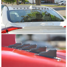 Load image into Gallery viewer, 10 PCS Universal Car Carbon Fiber Shark Fin Diffuser Vortex Generator Roof Spoiler, Carbon Fiber