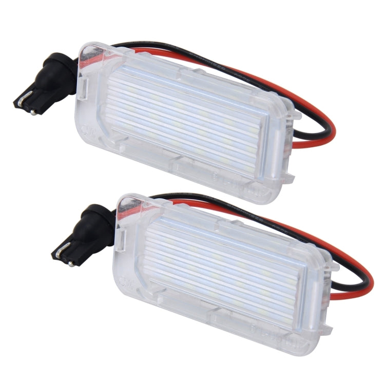 2 PCS License Plate Light with 18  SMD-3528 Lamps for Ford,2W 120LM,6000K, DC12V(White Light), For Ford