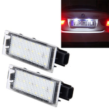 Load image into Gallery viewer, 2 PCS License Plate Light with 18  SMD-3528 Lamps for Renault,2W 120LM,6000K, DC12V(White Light), For Renault