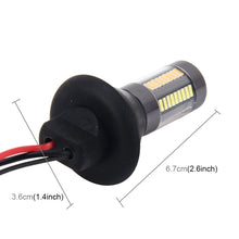 Load image into Gallery viewer, 2PCS 1156/Ba15s 5W 300LM 66LEDs SMD-4014 Car Tail Bulb Turn Signal Auto Reverse Lamp Daytime Turn Running Light Car Source (White Light+ Yellow Light),Cable Lenght:1 m, 1156/Ba15s 5W