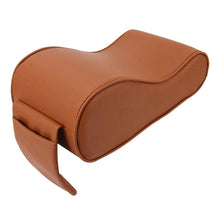 Load image into Gallery viewer, Universal Car PU Leather and Memory Foam Wrapped  Armrest Box Breathable Car Armrest Box Mat with Phone Holder Storage Bag, without Card Slot (Black Red), without Card Slot (Black ), without Card Slot (Khaki), without Card Slot (Brown)