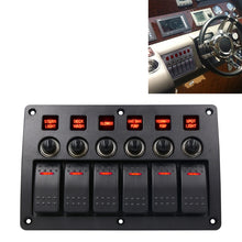 Load image into Gallery viewer, 3Pin 6 Way Switches Combination Switch Panel with Light and Projector Lens for Car RV Marine Boat, 3Pin 6 Way