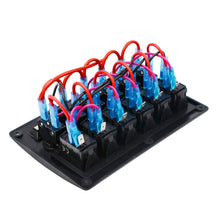 Load image into Gallery viewer, 3Pin 6 Way Switches Combination Switch Panel with Light and Projector Lens for Car RV Marine Boat, 3Pin 6 Way