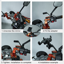 Load image into Gallery viewer, Motorcycle Rear View Mirror Aluminum Alloy Bracket